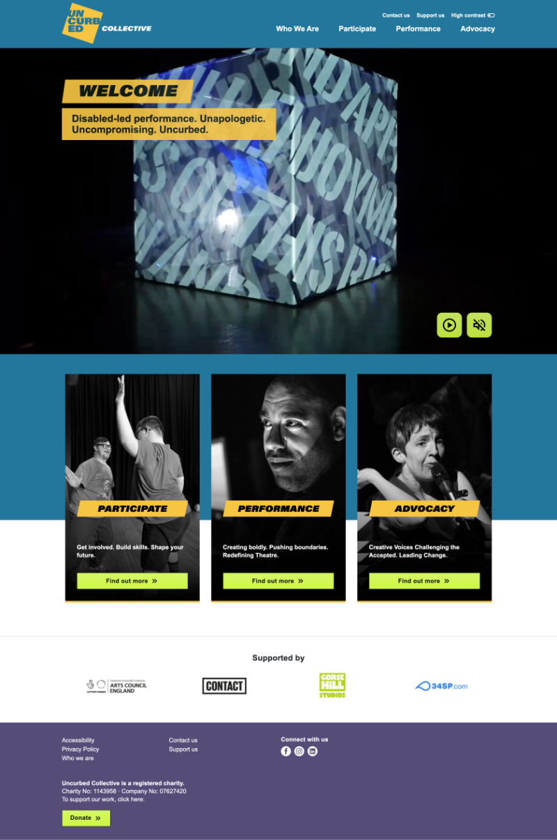 Uncurbed Collective home page